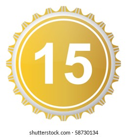 fifteen on cap
