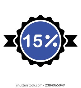 Fifteen Percent Discount, Vector Graphics