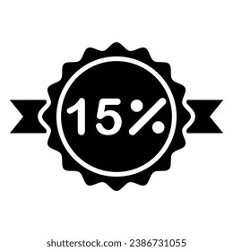 Fifteen Percent Discount, Vector Graphics