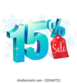 Fifteen Percent Discount Winter Sale