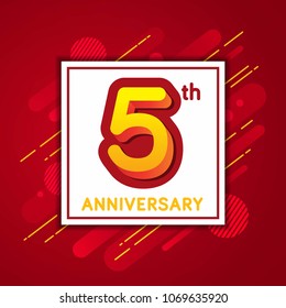 Fifth Anniversary Design Template