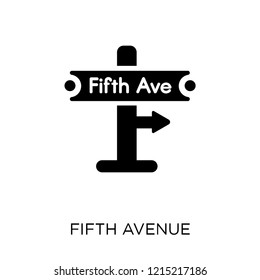 Fifth avenue icon. Fifth avenue symbol design from United states of america collection. Simple element vector illustration on white background.