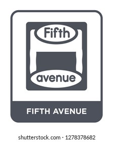 fifth avenue icon vector on white background, fifth avenue trendy filled icons from United states of america collection, fifth avenue vector illustration