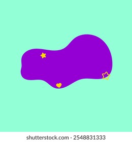 Fifth Funny Minimalist Abstract Shape Element with Star and Love icon. First Style Shape Element. High Quality Vector Icon. Editable Vector