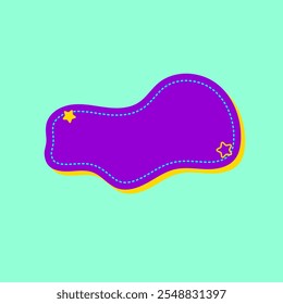 Fifth Funny Minimalist Abstract Shape Element with Star and Love icon. Eighth Style Shape Element. High Quality Vector Icon. Editable Vector