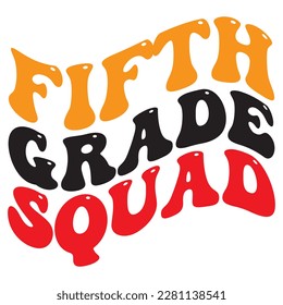 Fifth Grade Squad t-shirt design vector file