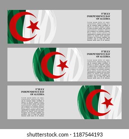 Fifth of July. Independence Day of Algeria vector illustration. Suitable for greeting card, poster and banner.