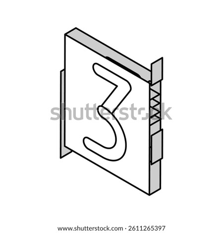 fifth number isometric icon vector. fifth number sign. isolated symbol illustration