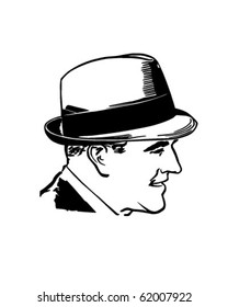 Fifties Guy with Hat - Retro Clip Art
