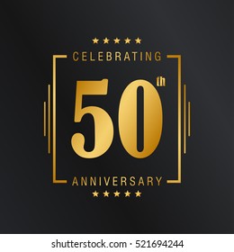 Fifty Anniversary Celebration Logotype 50th Anniversary Stock Vector ...