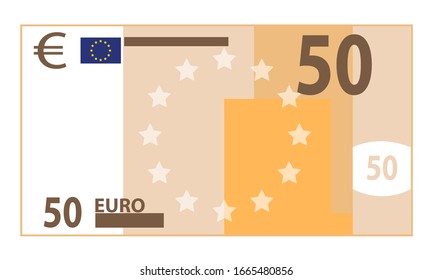 fifty euro bill vector graphic