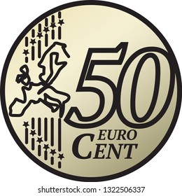 50-Euro-Cent-Münze