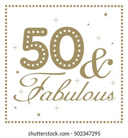 fifty and fabulous card design