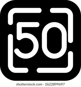 Design de ícone de vetor de 50 linhas