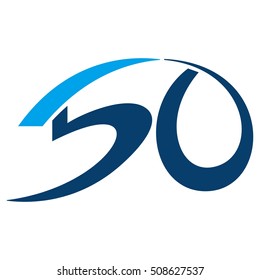 fifty logo vector. icon template.