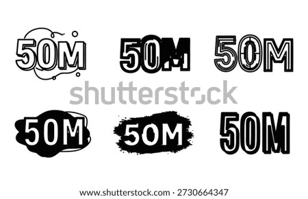 Fifty million logos and labels in different design styles