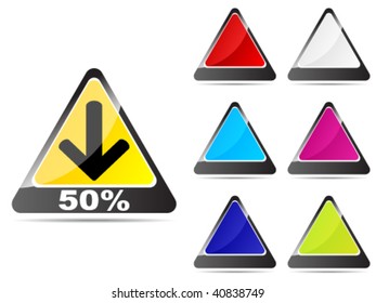fifty percent discount icon vector illustration