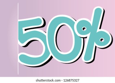fifty percent icon