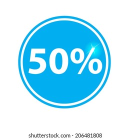 fifty percent, isolated  50%