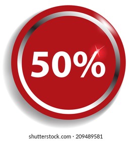 fifty percent, isolated 50%