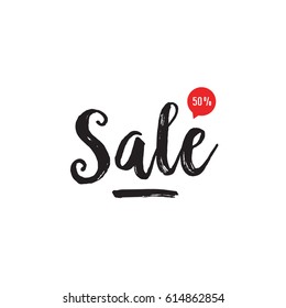Fifty Percent Sale Lettering