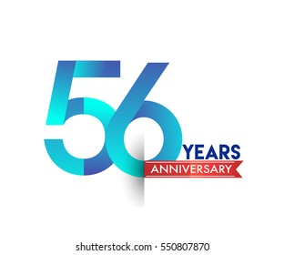 Forty Five Years Anniversary Celebration Logotype Stock Vector (Royalty ...