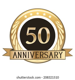 Fifty Year Anniversary Seal Stock Vector (Royalty Free) 208321510 ...