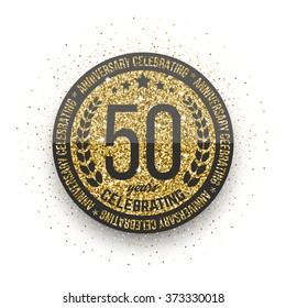 Fifty years anniversary celebration logotype. 50th anniversary logo.