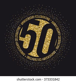 Fifty years anniversary celebration logotype. 50th anniversary logo.