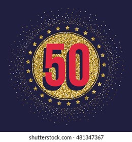 Fifty years anniversary celebration logotype. 50th anniversary logo.