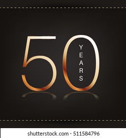 Fifty years anniversary celebration logotype. 50th anniversary logo.