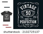Fifty years birthday t shirt design