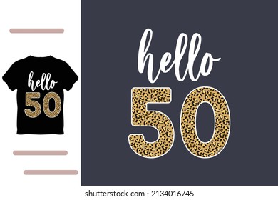 Fifty years birthday t shirt design