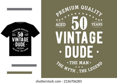 Fifty years birthday t shirt design