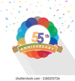 fifty-five anniversary logo design