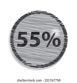 fifty-five percent, isolated 55%