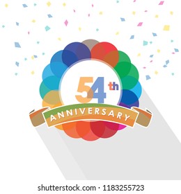 fifty-four anniversary logo design