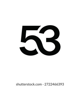 fifty-three logo design graphic vector template