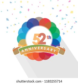 fifty-two anniversary logo design
