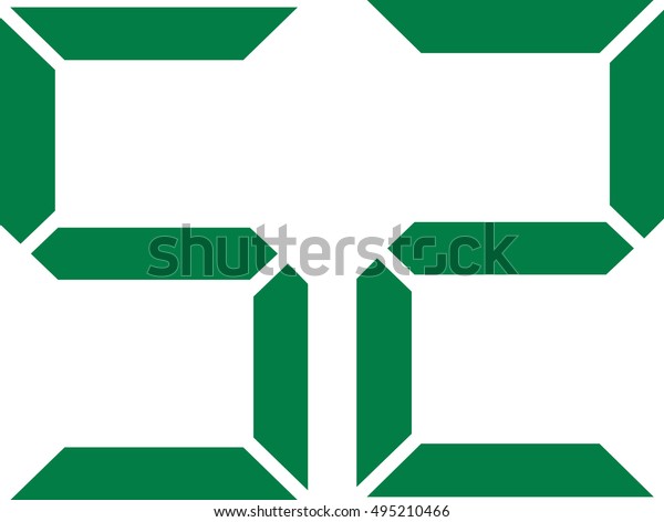 Fiftytwo Digital Number 52 Stock Vector Royalty Free 495210466
