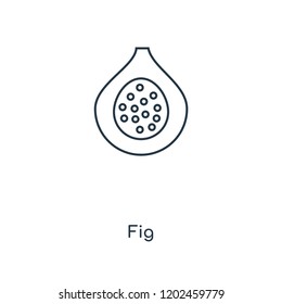 Fig concept line icon. Linear Fig concept outline symbol design. This simple element illustration can be used for web and mobile UI/UX.