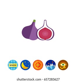 Fig and cut fig icon