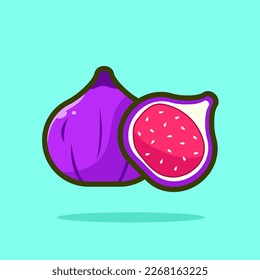 Icono de dibujo plano. Icono Fruta Concepto Icono Isolación Isolación Vector Premium Ilustración