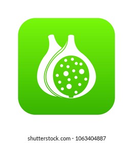 Fig fruit icon digital green for any design isolated on white vector illustration