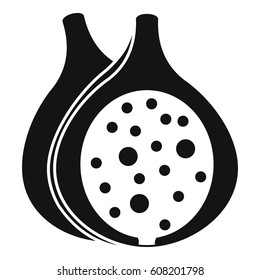 Fig fruit icon. Simple illustration of fig fruit vector icon for web
