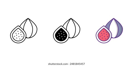 Diseño de icono de higo con fondo blanco ilustración de stock