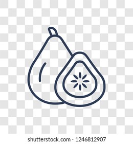 Fig icon. Trendy linear Fig logo concept on transparent background from Fruits and vegetables collection