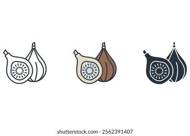 Fig icons  symbol vector elements for infographic web