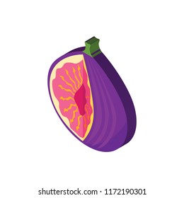 Fig isometric left top view 3D icon