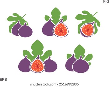 Fig logo. Isolated fig on white background